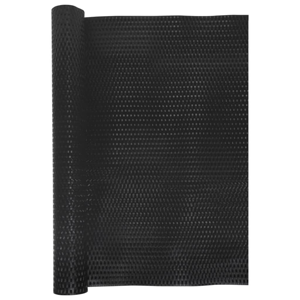 Balkonski zaslon crni 600 x 80 cm od poliratana