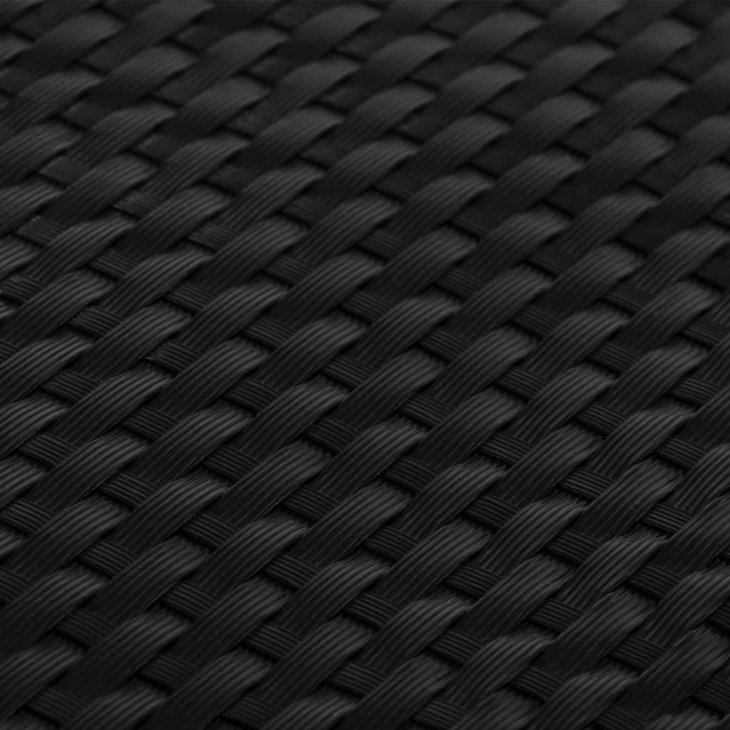 Balkonski zaslon crni 600 x 80 cm od poliratana
