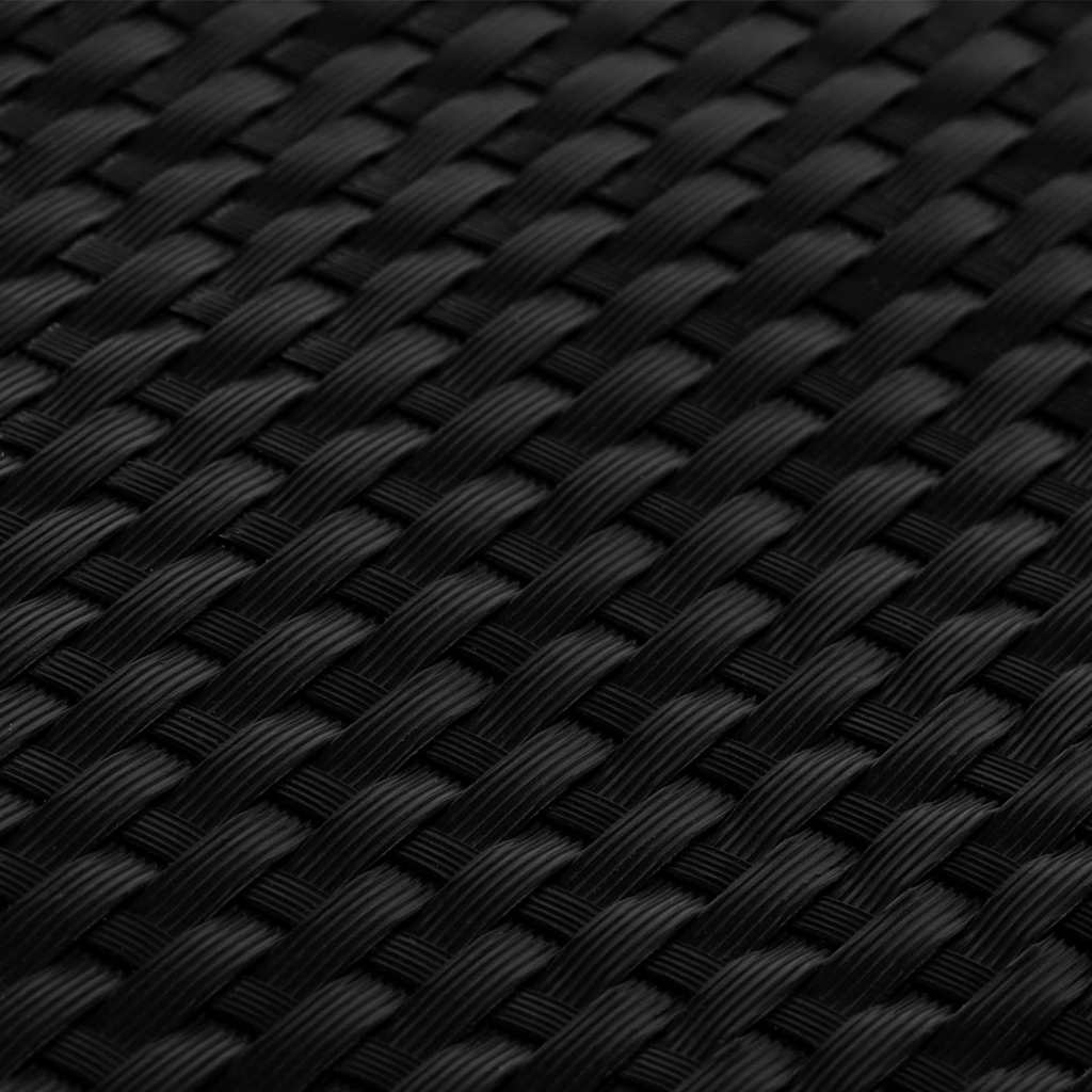 Balkonski zaslon crni 1000 x 100 cm od poliratana