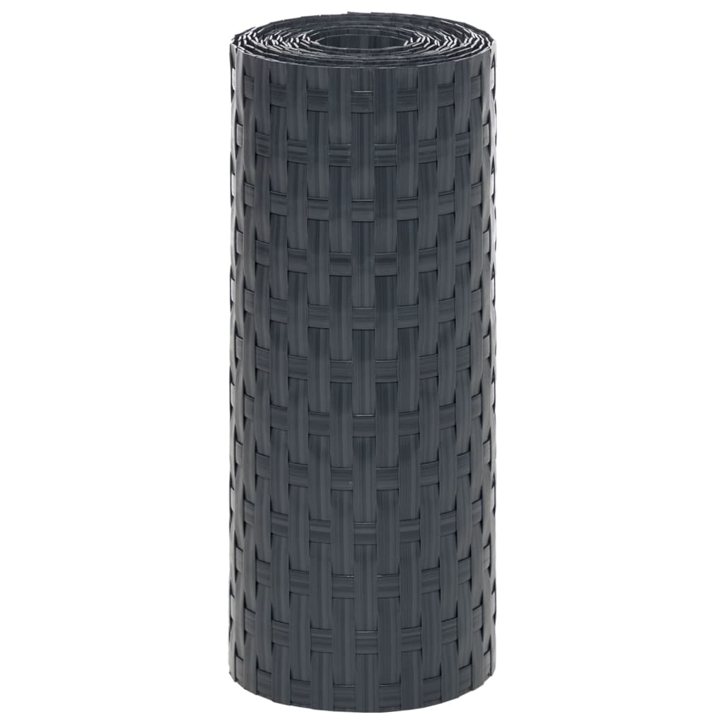 Balkonski zasloni 5 kom antracit 255 x 19 cm od poliratana