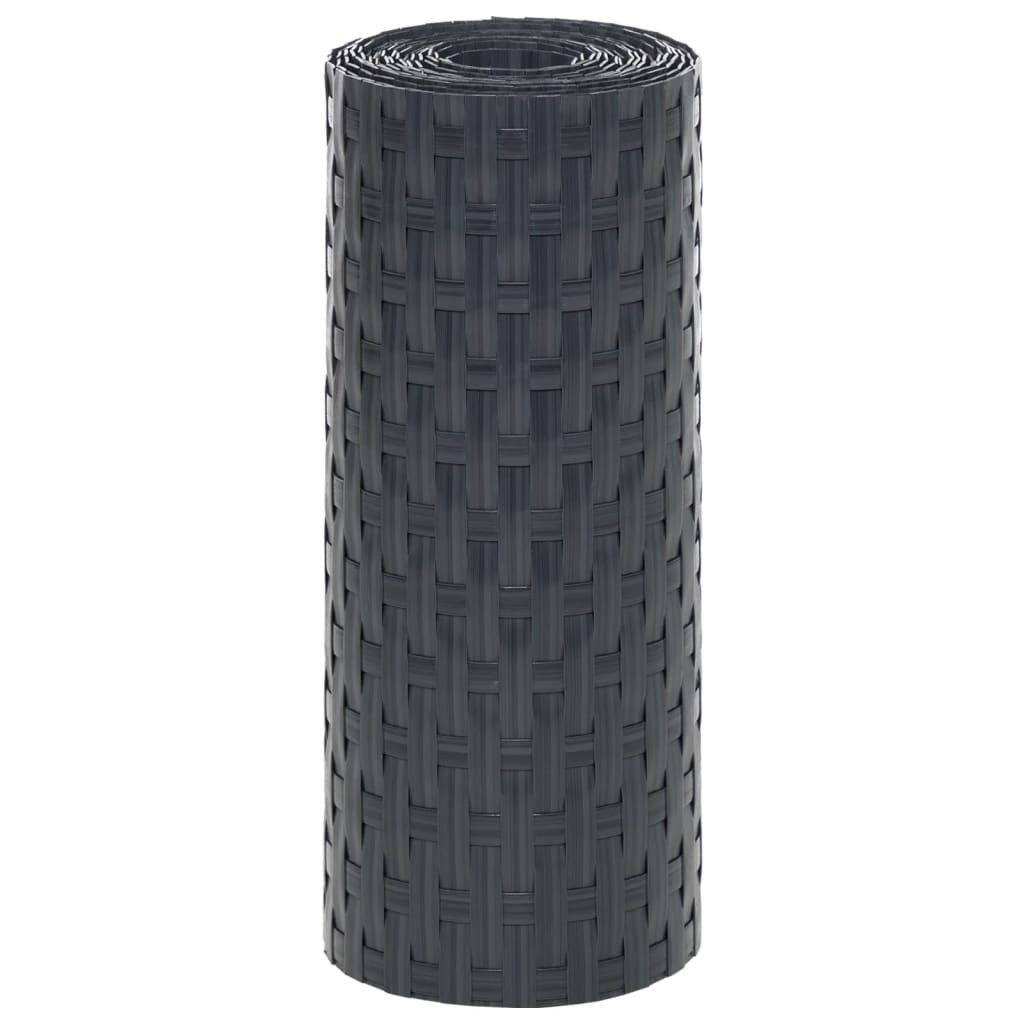 Balkonski zasloni 10 kom antracit 255 x 19 cm od poliratana