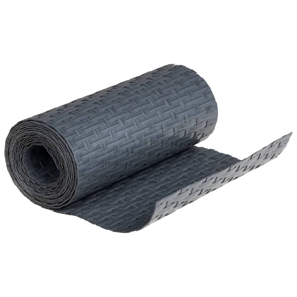 Balkonski zasloni 10 kom antracit 255 x 19 cm od poliratana