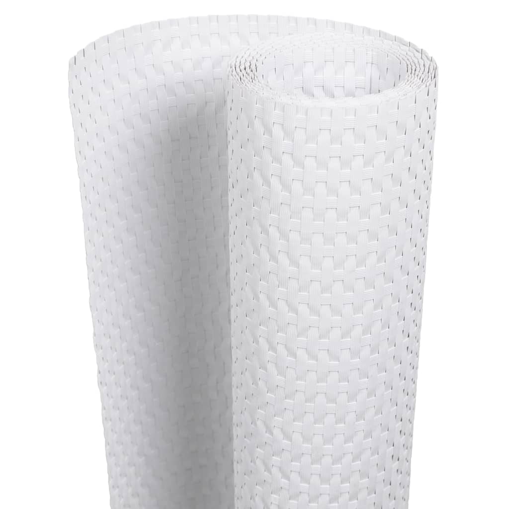 Balkonski zasloni 10 kom bijeli 255 x 19 cm od poliratana