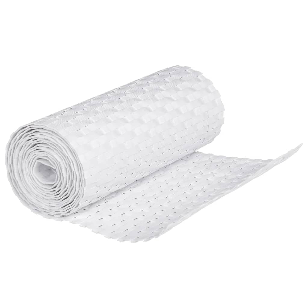 Balkonski zasloni 10 kom bijeli 255 x 19 cm od poliratana