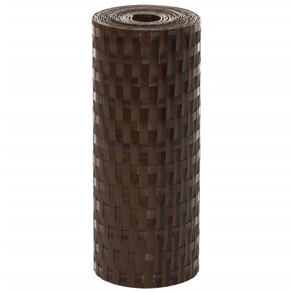 Balkonski zasloni 10 kom smeđi i crni 255 x 19 cm od poliratana