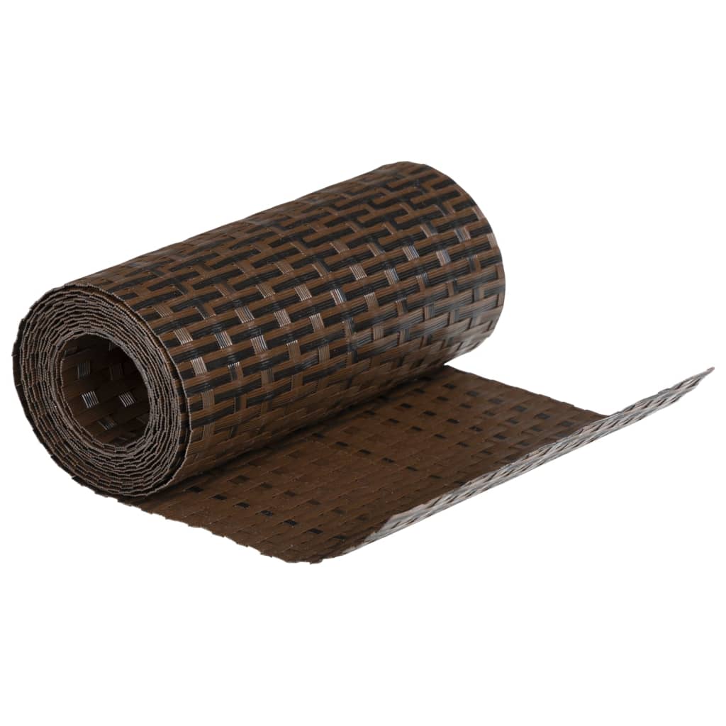Balkonski zasloni 10 kom smeđi i crni 255 x 19 cm od poliratana