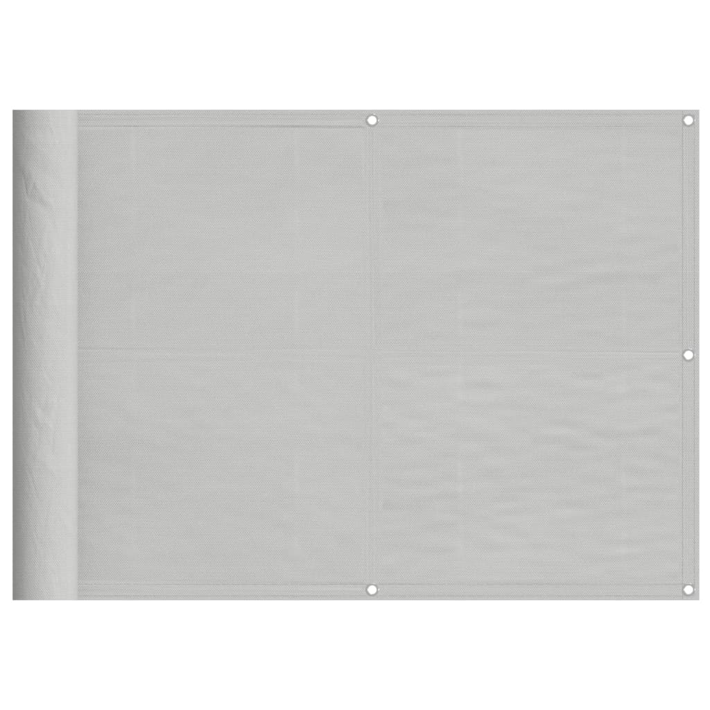 Balkonski zaslon svjetlosivi 75 x 600 cm 100 % poliester Oxford