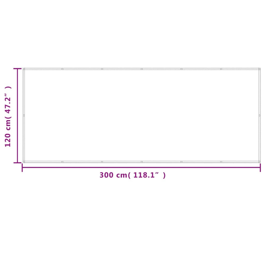 Balkonski zaslon svjetlosivi 120x300 cm 100 % poliester Oxford