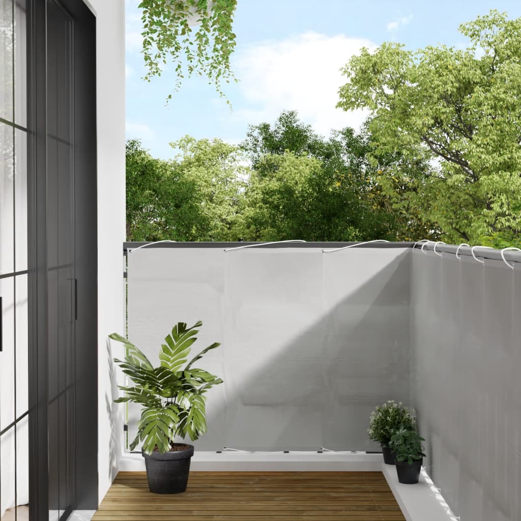 Balkonski zaslon svjetlosivi 120x800 cm 100 % poliester Oxford