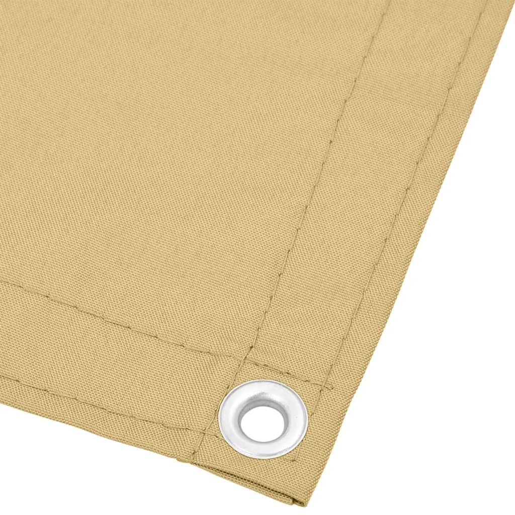 Balkonski zaslon boja pijeska 75x700 cm 100 % poliester Oxford