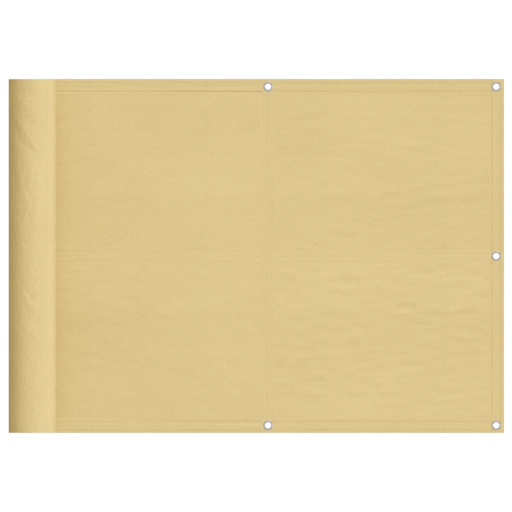 Balkonski zaslon boja pijeska 75x800 cm 100 % poliester Oxford