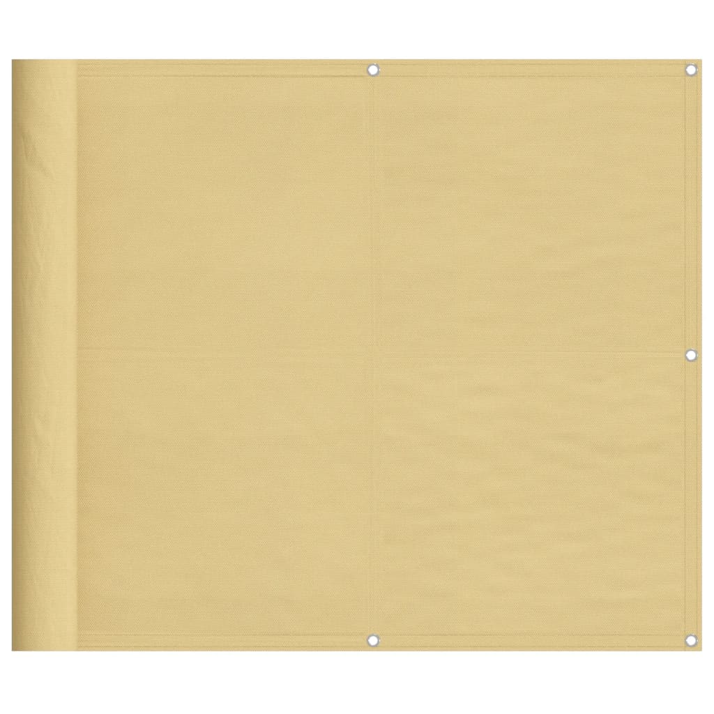 Balkonski zaslon boja pijeska 90x600 cm 100 % poliester Oxford