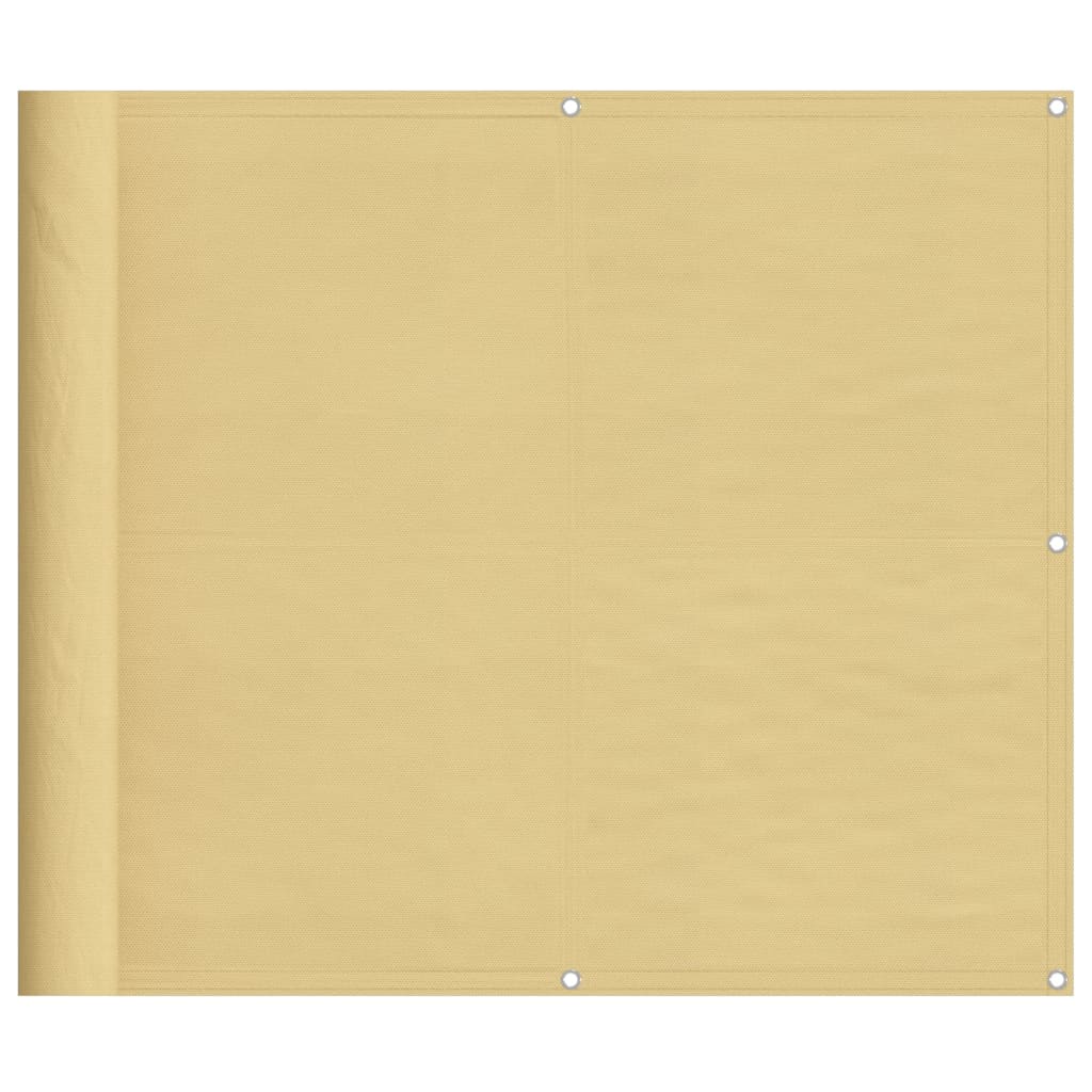 Balkonski zaslon boja pijeska 90x1000 cm 100 % poliester Oxford