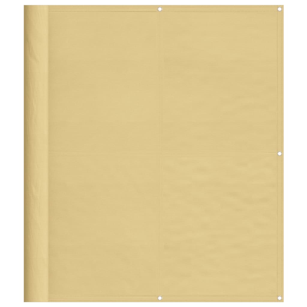 Balkonski zaslon boja pijeska 120x600 cm 100 % poliester Oxford