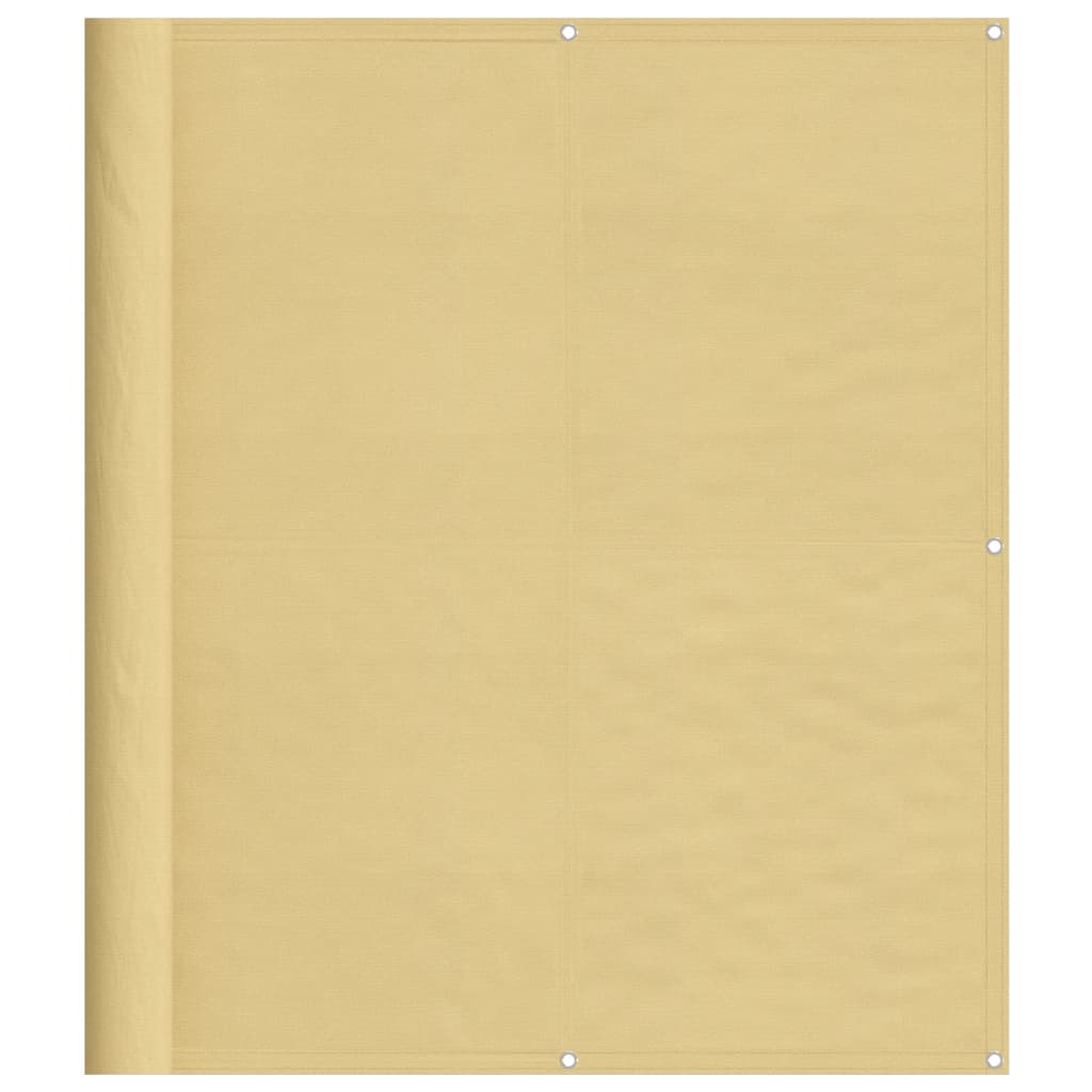 Balkonski zaslon boja pijeska 120x800 cm 100 % poliester Oxford