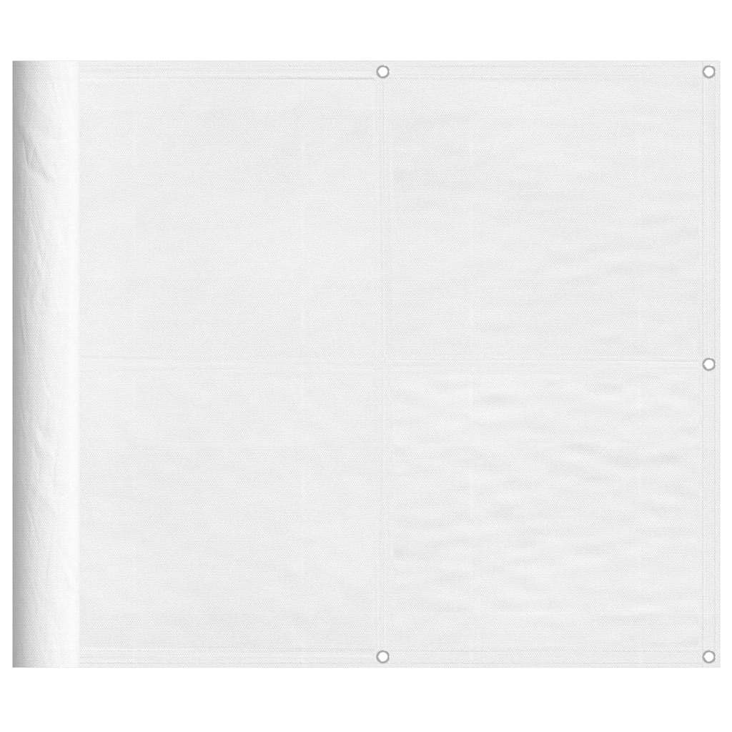 Balkonski zaslon bijeli 90 x 1000 cm 100 % poliester Oxford