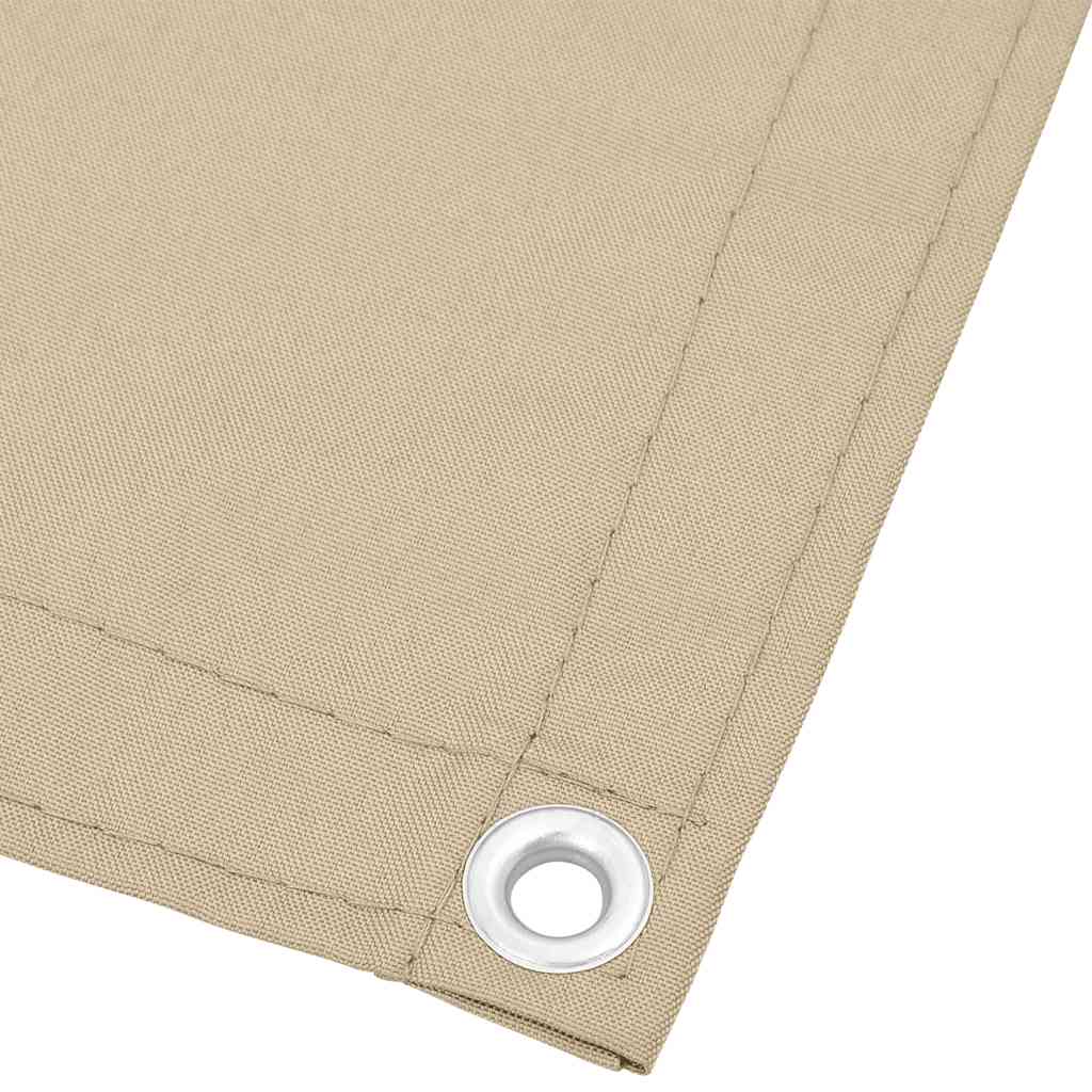 Balkonski zaslon bež 75x1000 cm 100 % poliester Oxford