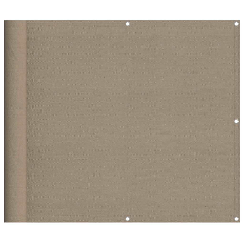 Balkonski zaslon smeđesivi 90x700 cm 100 % poliester Oxford