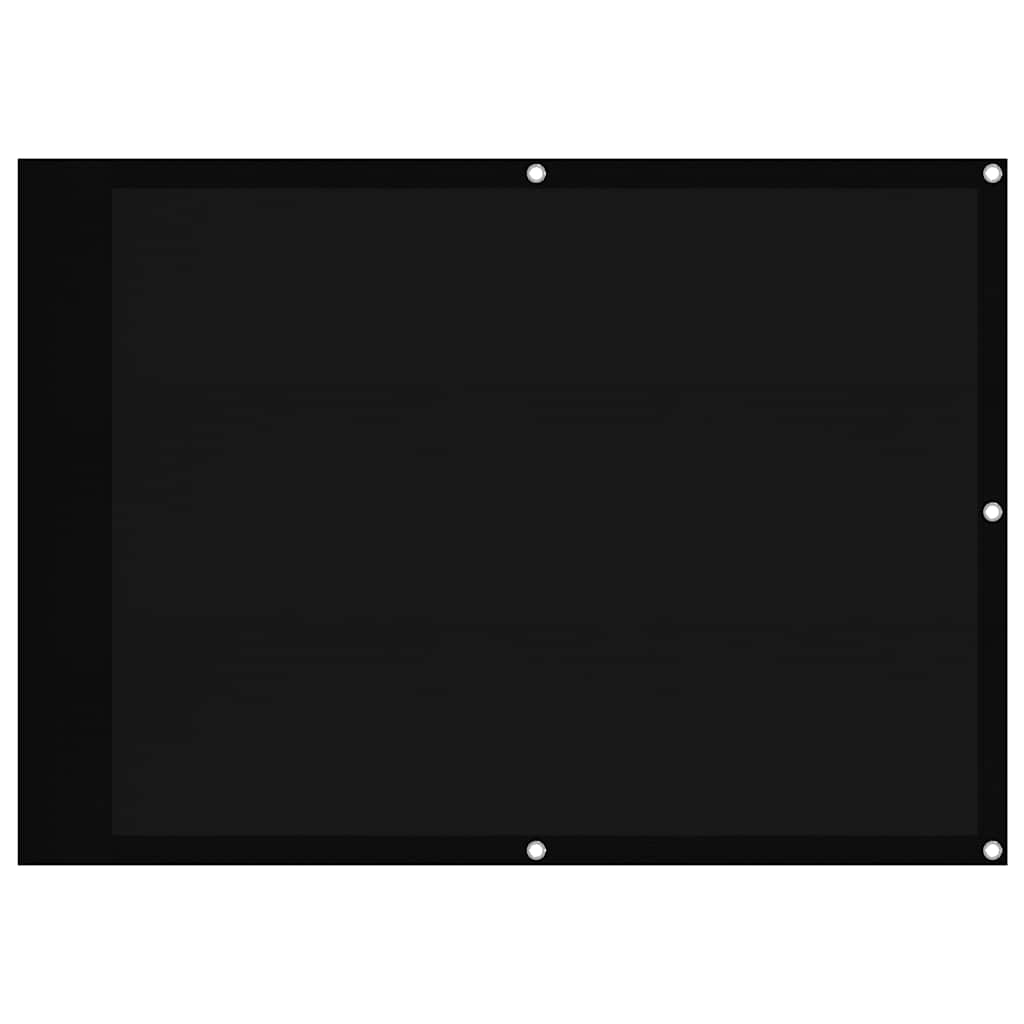 Balkonski zaslon crni 75x700 cm 100 % poliester Oxford