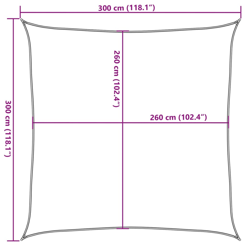 Jedro protiv sunca boje pijeska 3 x 3 m 100 % poliester Oxford