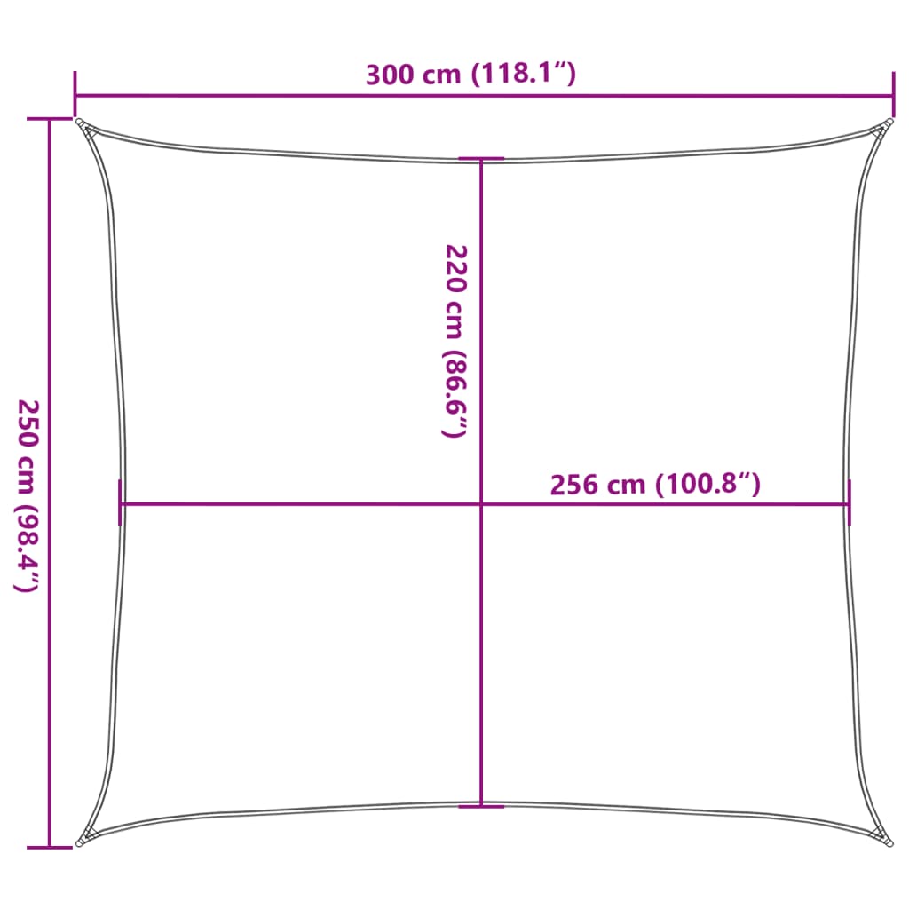 Jedro protiv sunca svjetlosivo 3x2,5 m 100% poliestera Oxford