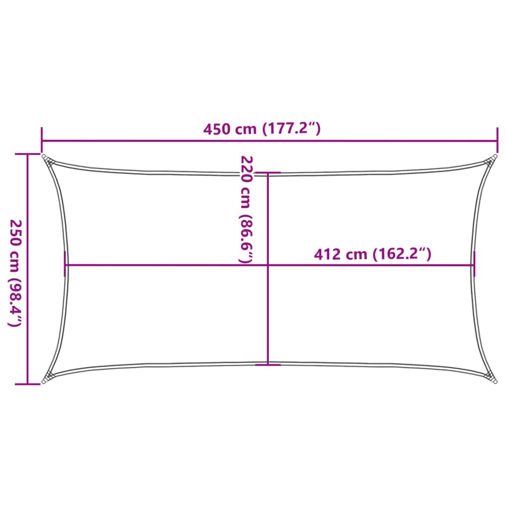 Jedro protiv sunca svjetlosivo 4,5x2,5 m poliester Oxford