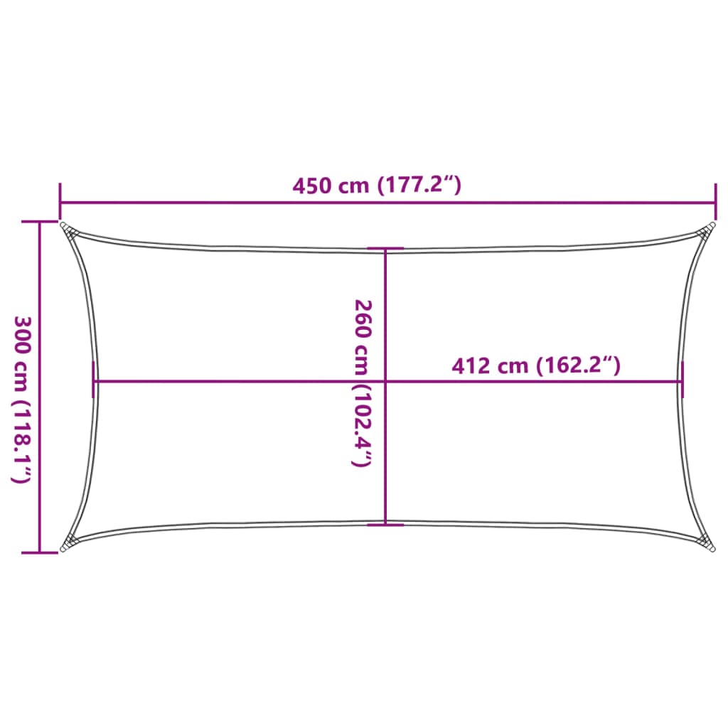 Jedro protiv sunca svjetlosivo 4,5x3 m 100% poliestera Oxford
