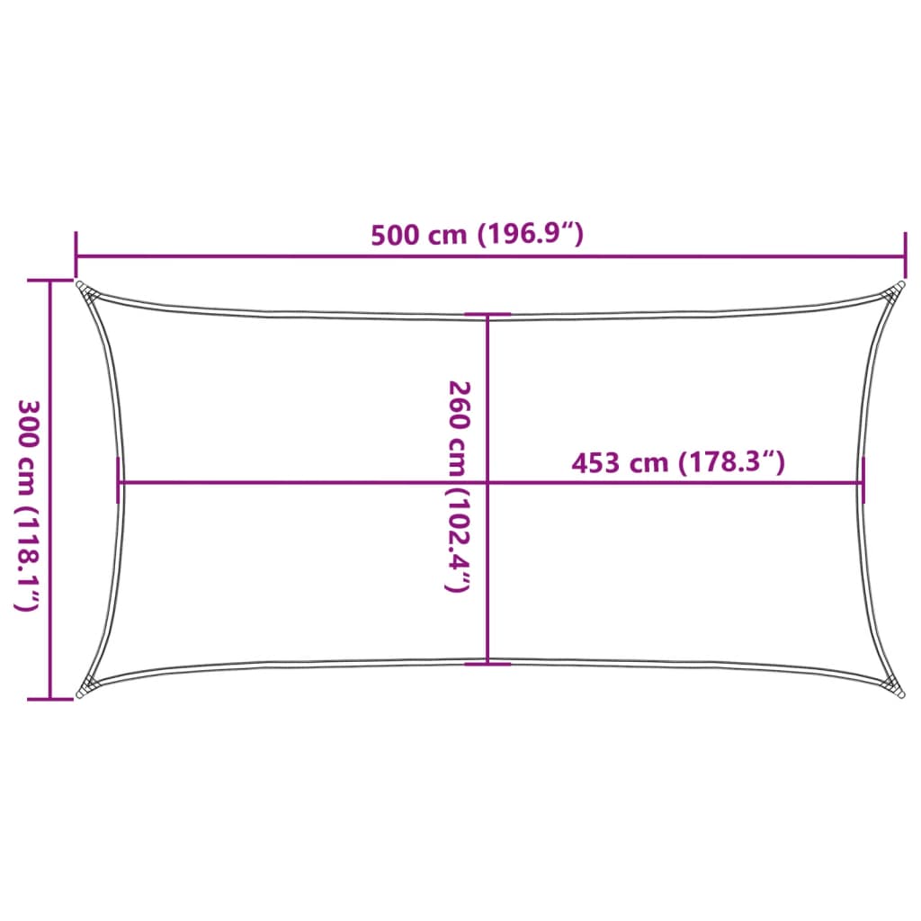 Jedro protiv sunca svjetlosivo 5x3 m od 100% poliestera Oxford