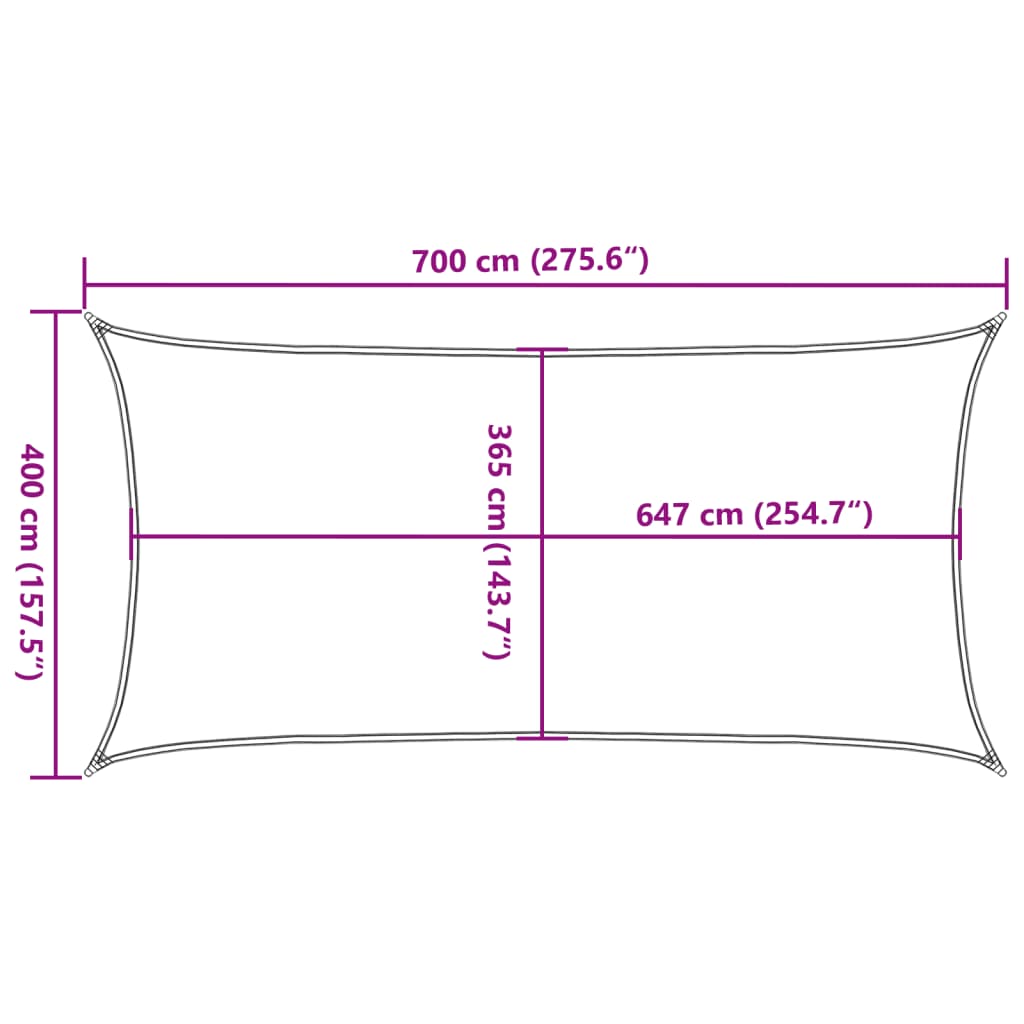 Jedro protiv sunca svjetlosivo 7x4 m od 100% poliestera Oxford