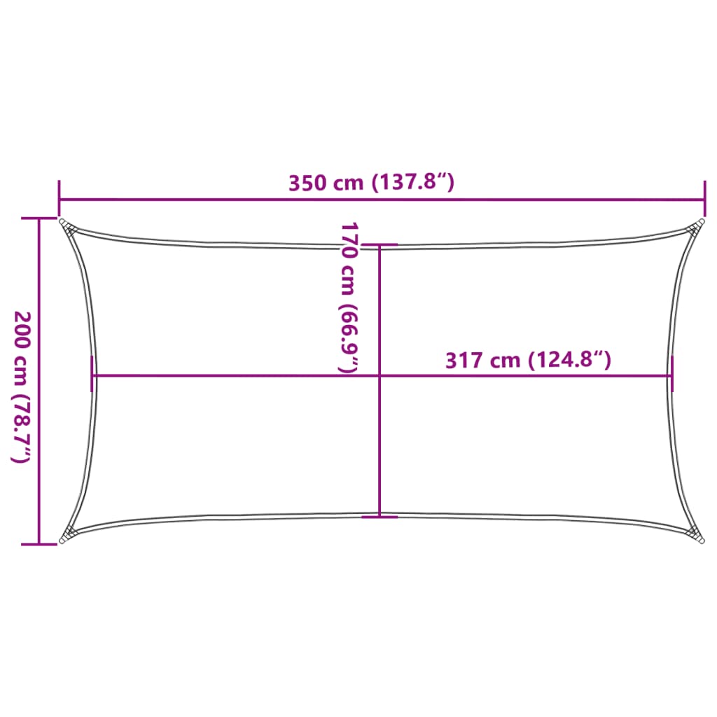 Jedro protiv sunca boje pijeska 3,5x2 m 100 % poliester Oxford