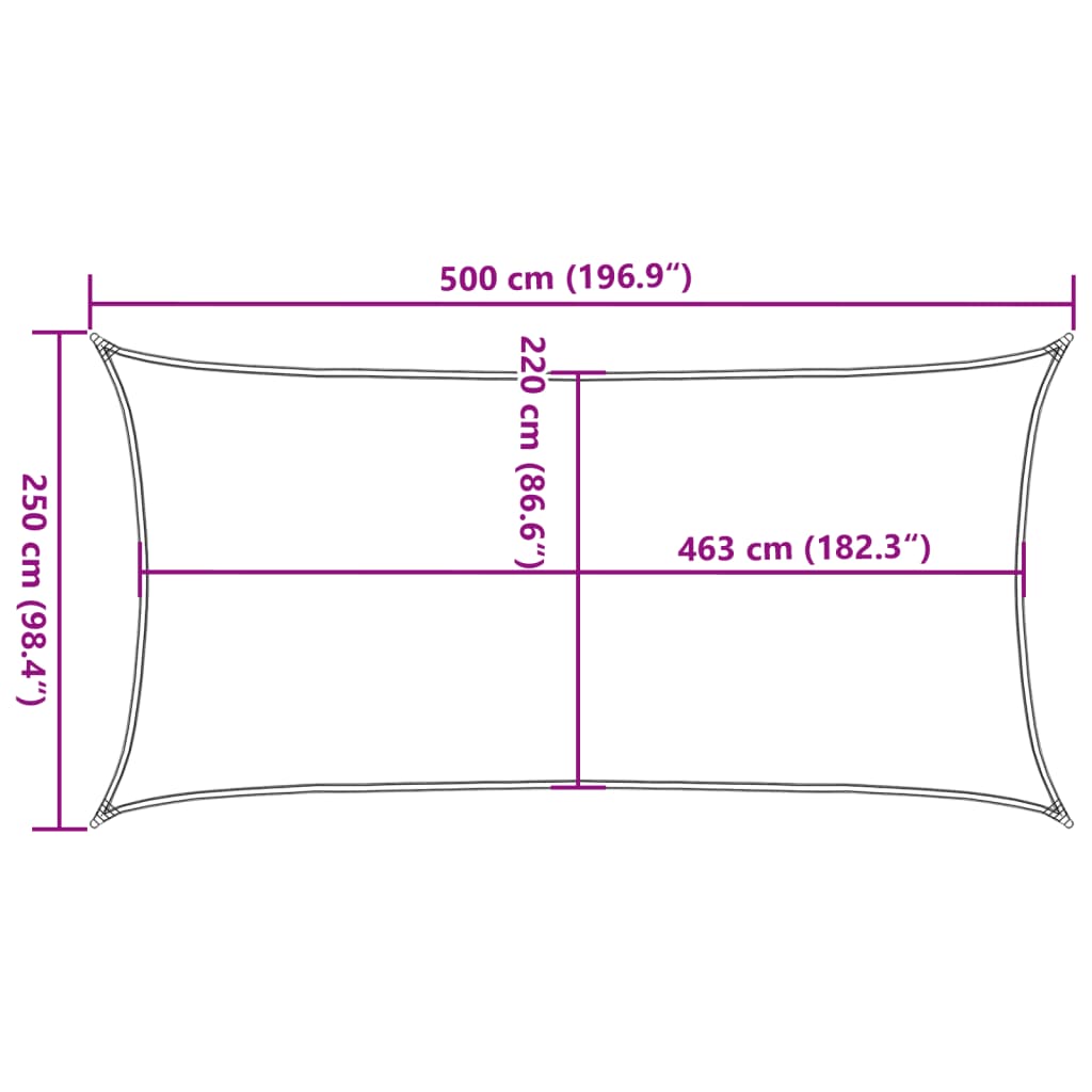 Jedro protiv sunca boje pijeska 5x2,5 m 100 % poliester Oxford