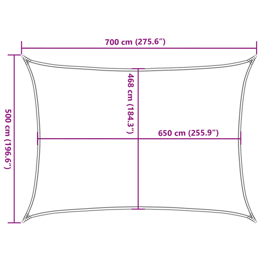 Jedro protiv sunca boje pijeska 7x5 m 100 % poliester Oxford