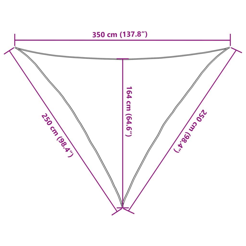 Jedro protiv sunca boje pijeska 2,5x2,5x3,5 m poliester Oxford