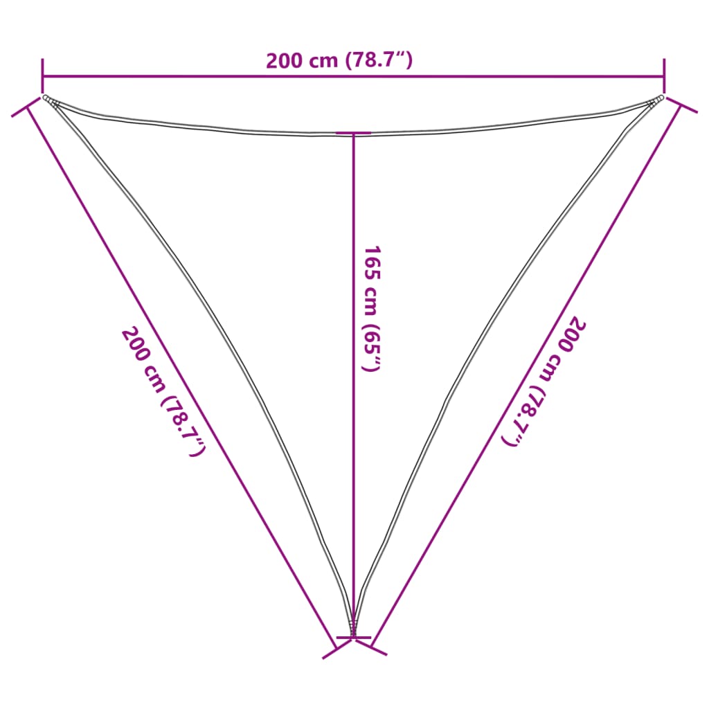 Jedro protiv sunca bež 2x2x2 m 100 % poliester Oxford