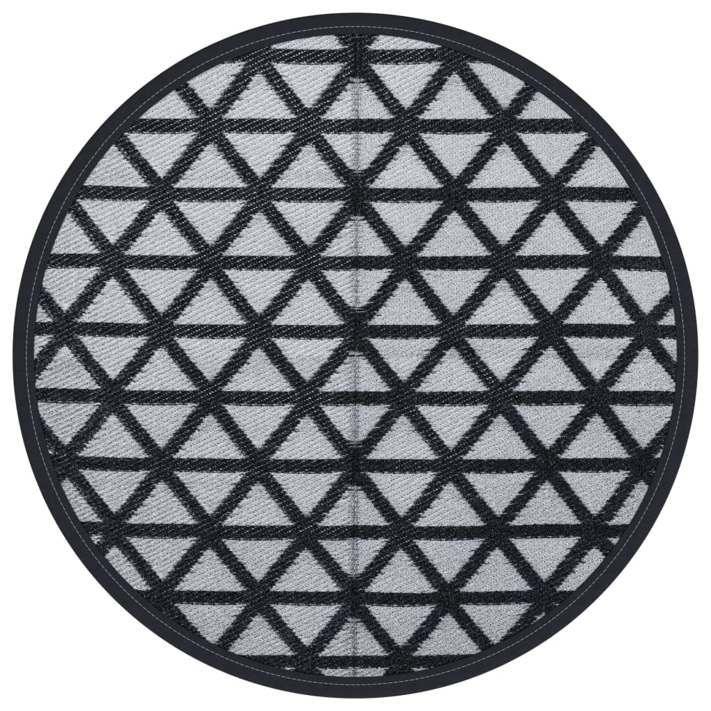 Vanjski tepih ARAKIL crni Ø 120 cm PP