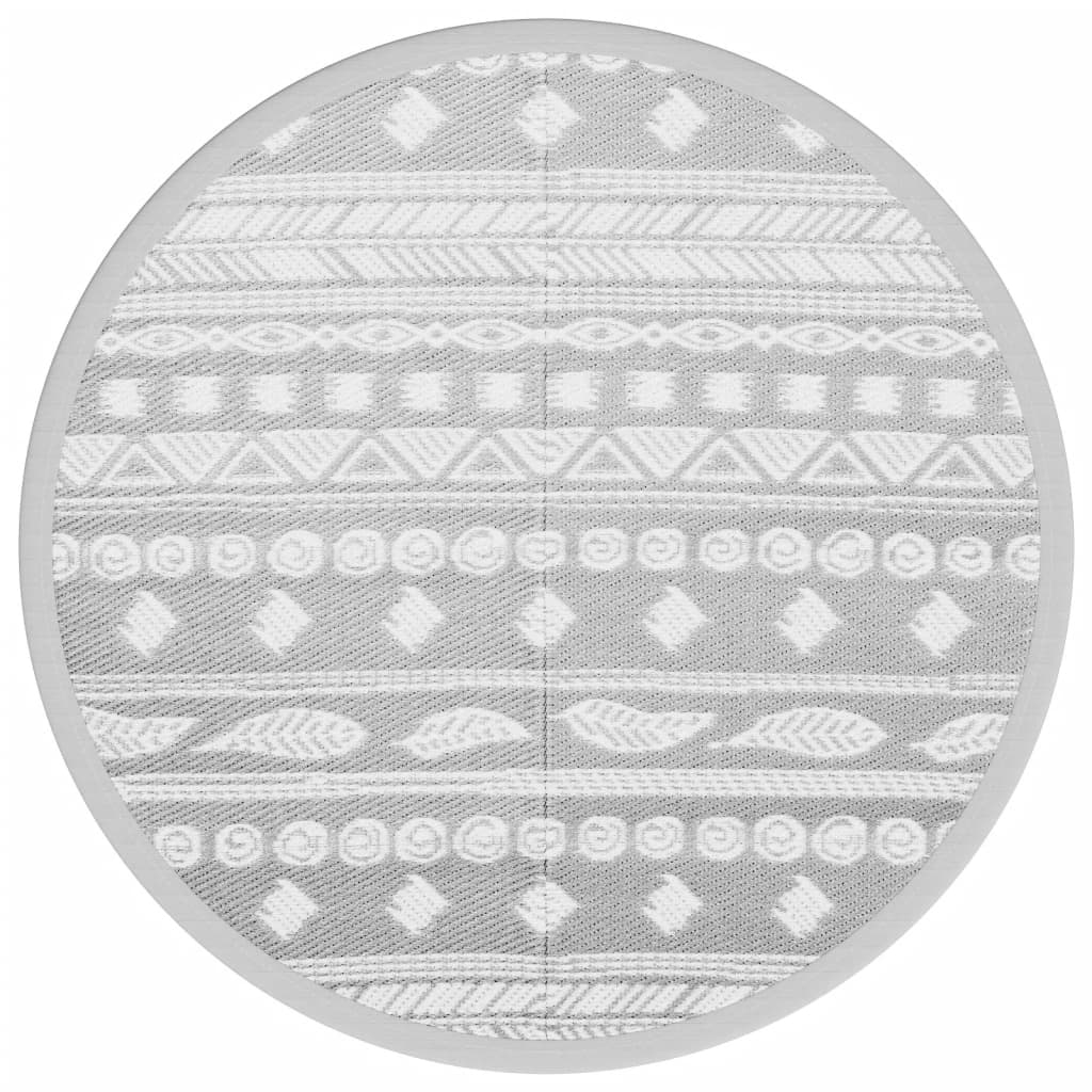 Vanjski tepih ARAKIL sivi Ø120 cm PP