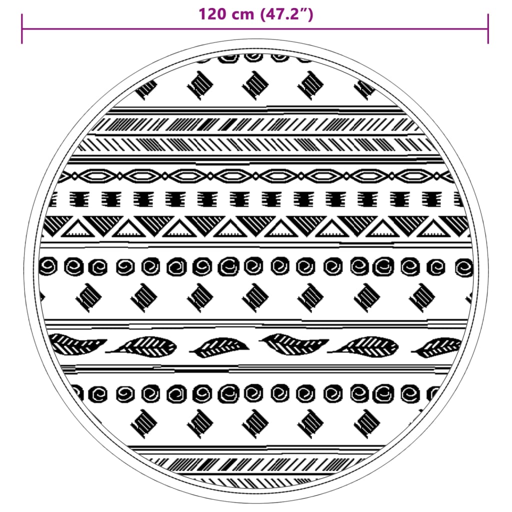 Vanjski tepih ARAKIL sivi Ø120 cm PP