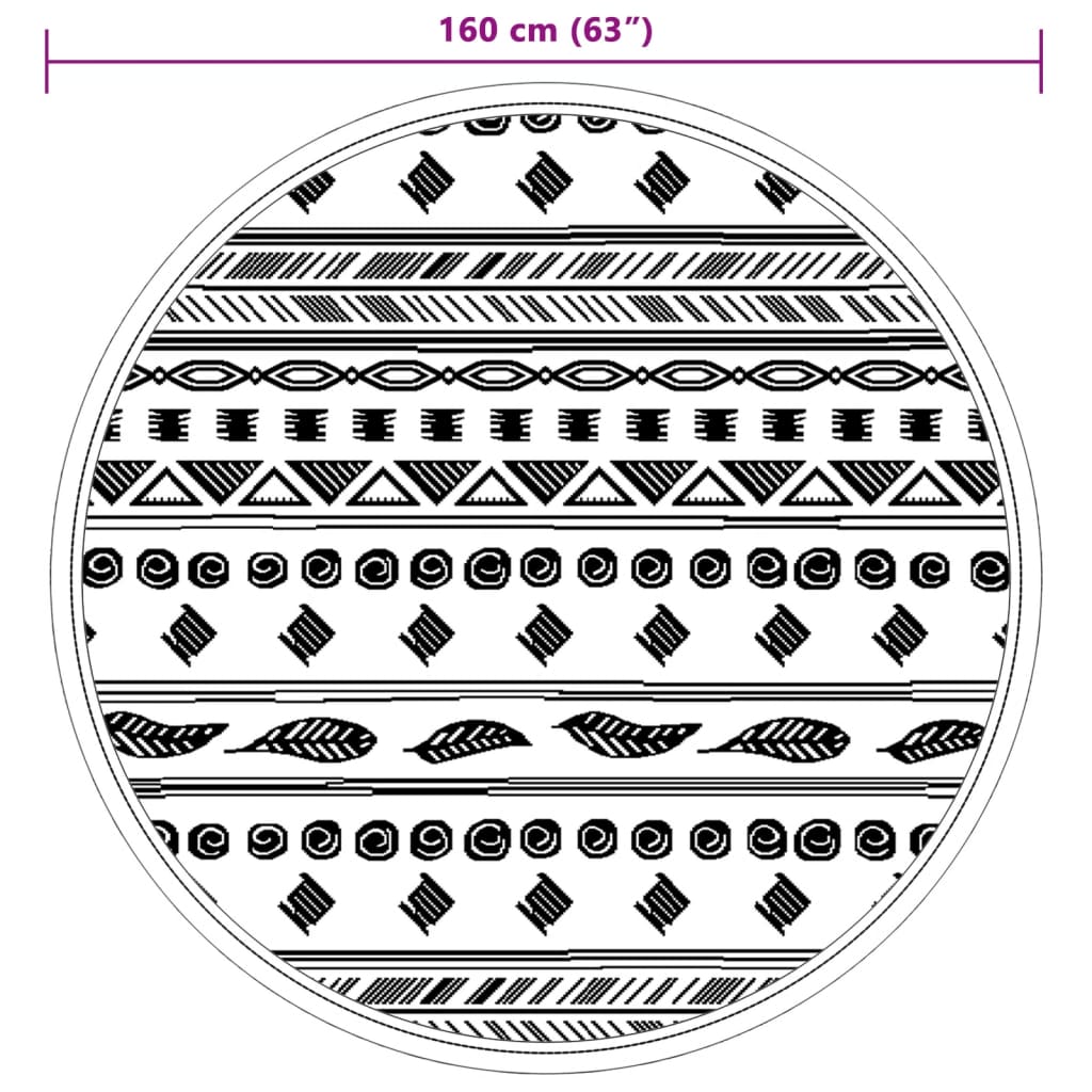Vanjski tepih ARAKIL sivi Ø 160 cm PP
