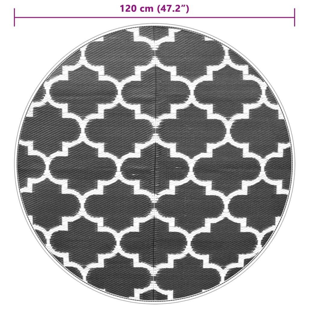 Vanjski tepih ARAKIL plavi Ø120 cm PP