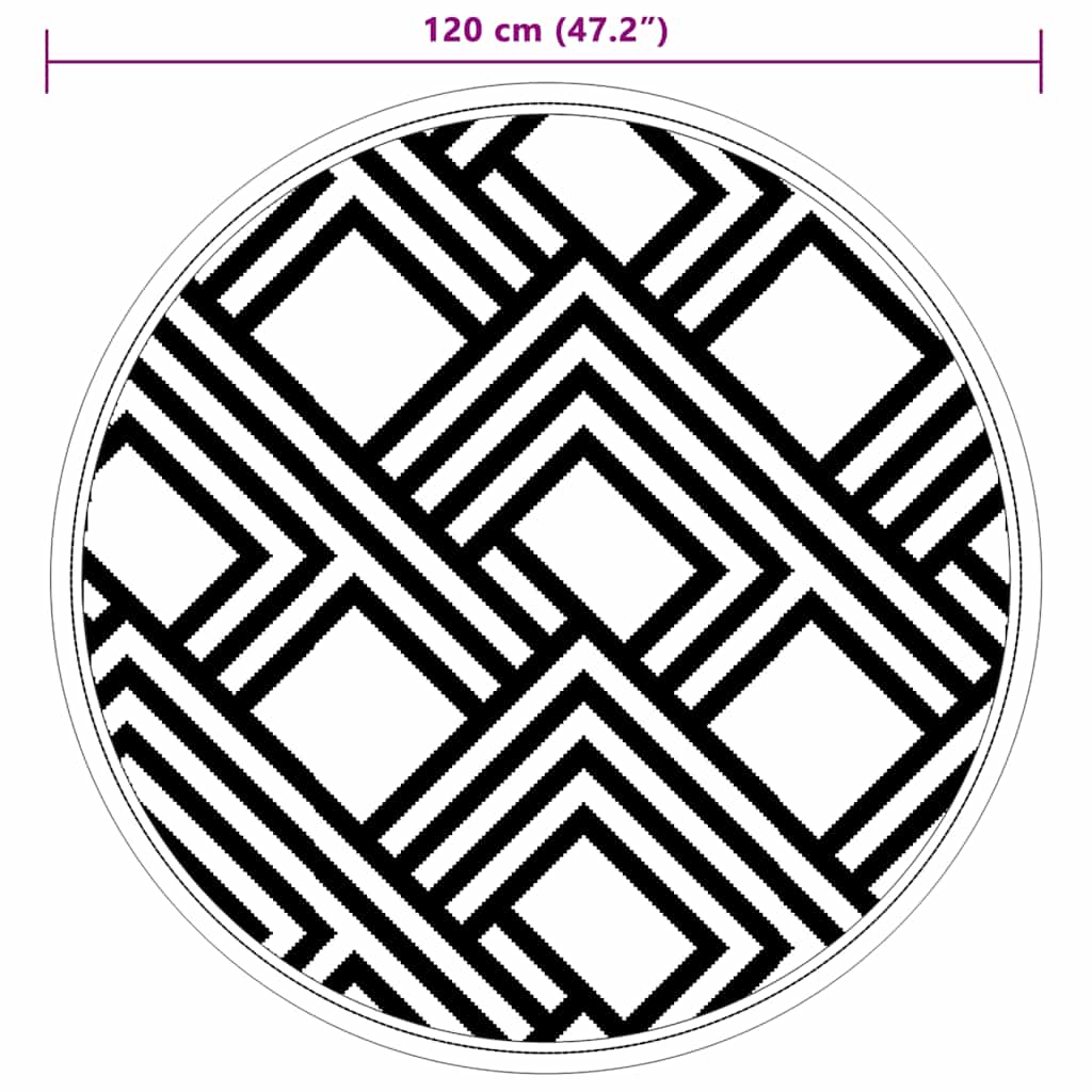 Vanjski tepih ARAKIL sivi Ø120 cm PP