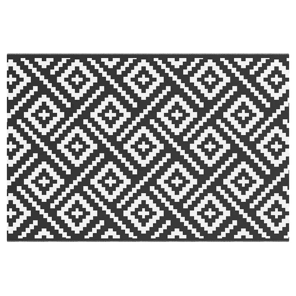 Vanjski tepih ARAKIL bijelo-crni 120 x 180 cm PP