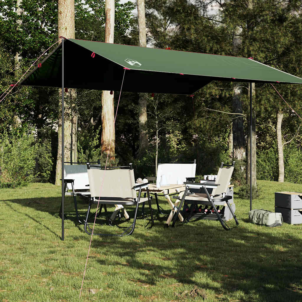 Cerada za kampiranje zelena 360 x 294 cm vodootporna