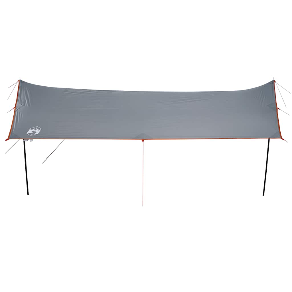 Cerada za kampiranje siva i narančasta 460x305x210 cm vodootporna