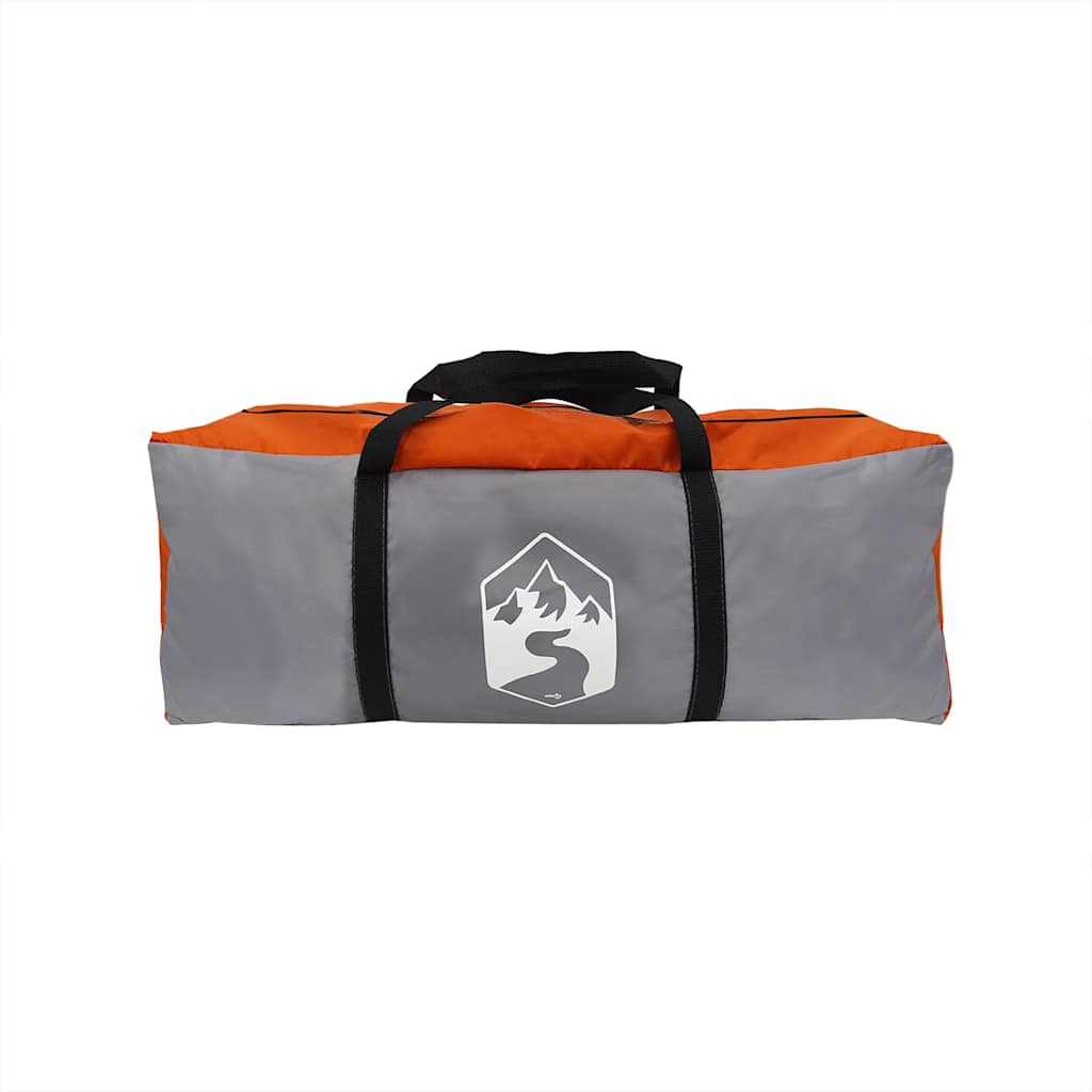Obiteljski šator tipi 8 osoba sivo-narančasti vodootporni