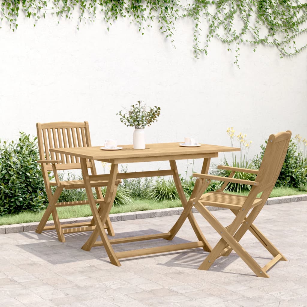 Sklopivi vrtni stol 120 x 70 x 75 cm od masivnog drva bagrema