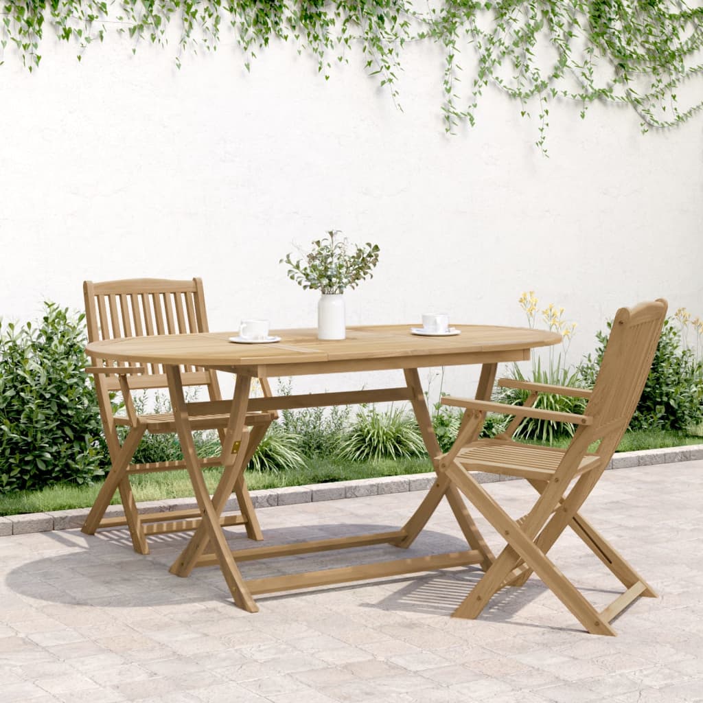 Sklopivi vrtni stol 160 x 85 x 75 cm od masivnog drva bagrema