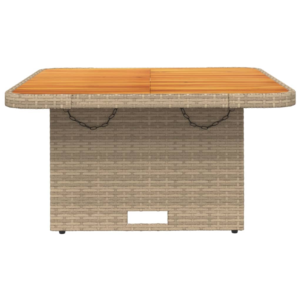 Vrtni stol bež 80 x 80 x 71 cm od poliratana i drva bagrema