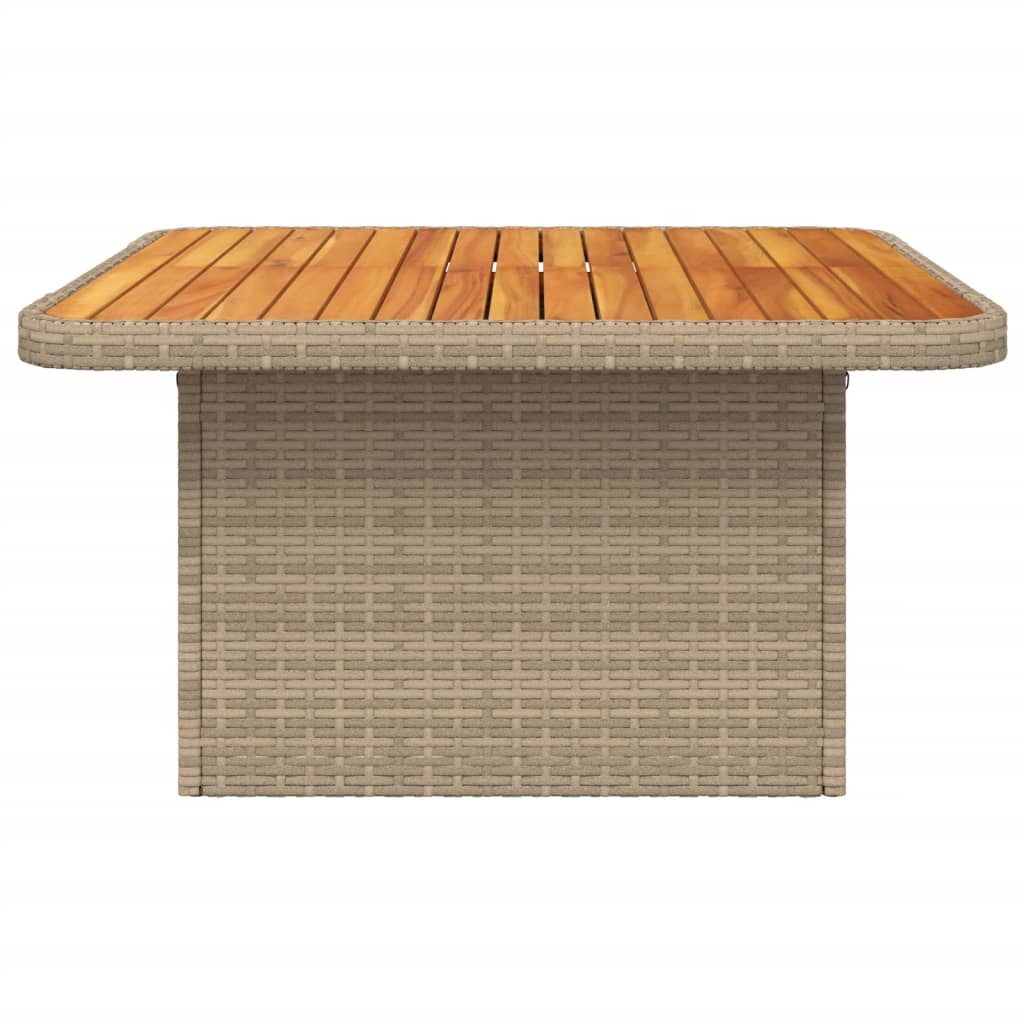 Vrtni stol bež 80 x 80 x 71 cm od poliratana i drva bagrema