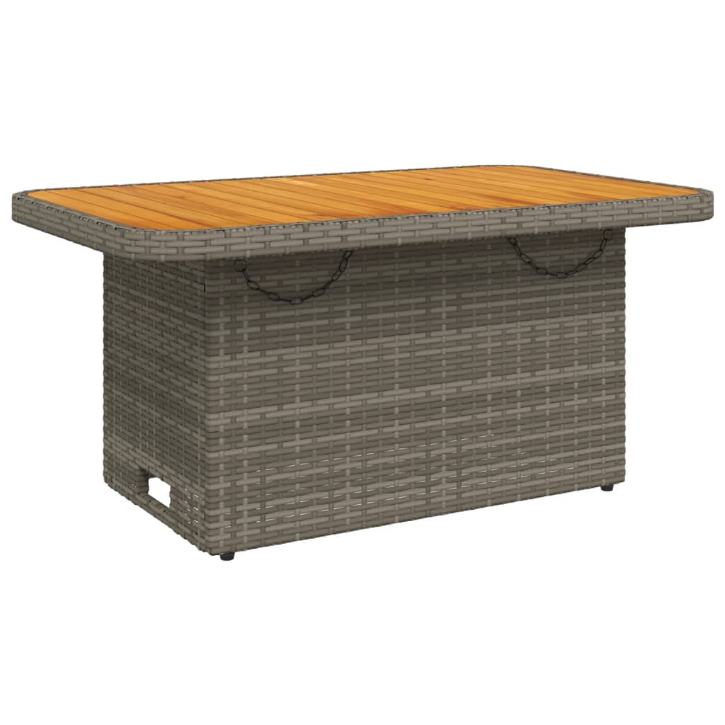 Vrtni stol sivi 90 x 55 x 71 cm od poliratana i bagremovog drva