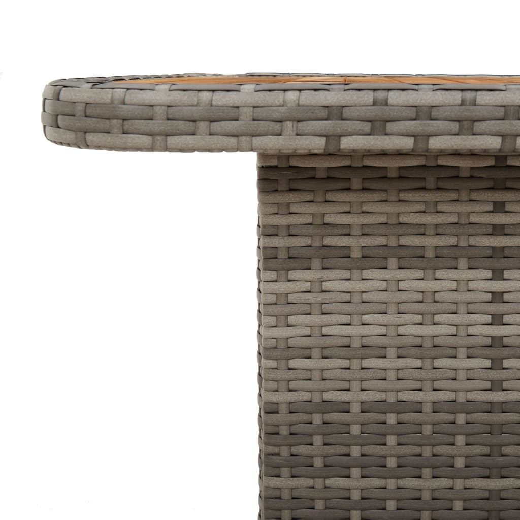 Vrtni stol sivi 90 x 55 x 71 cm od poliratana i bagremovog drva
